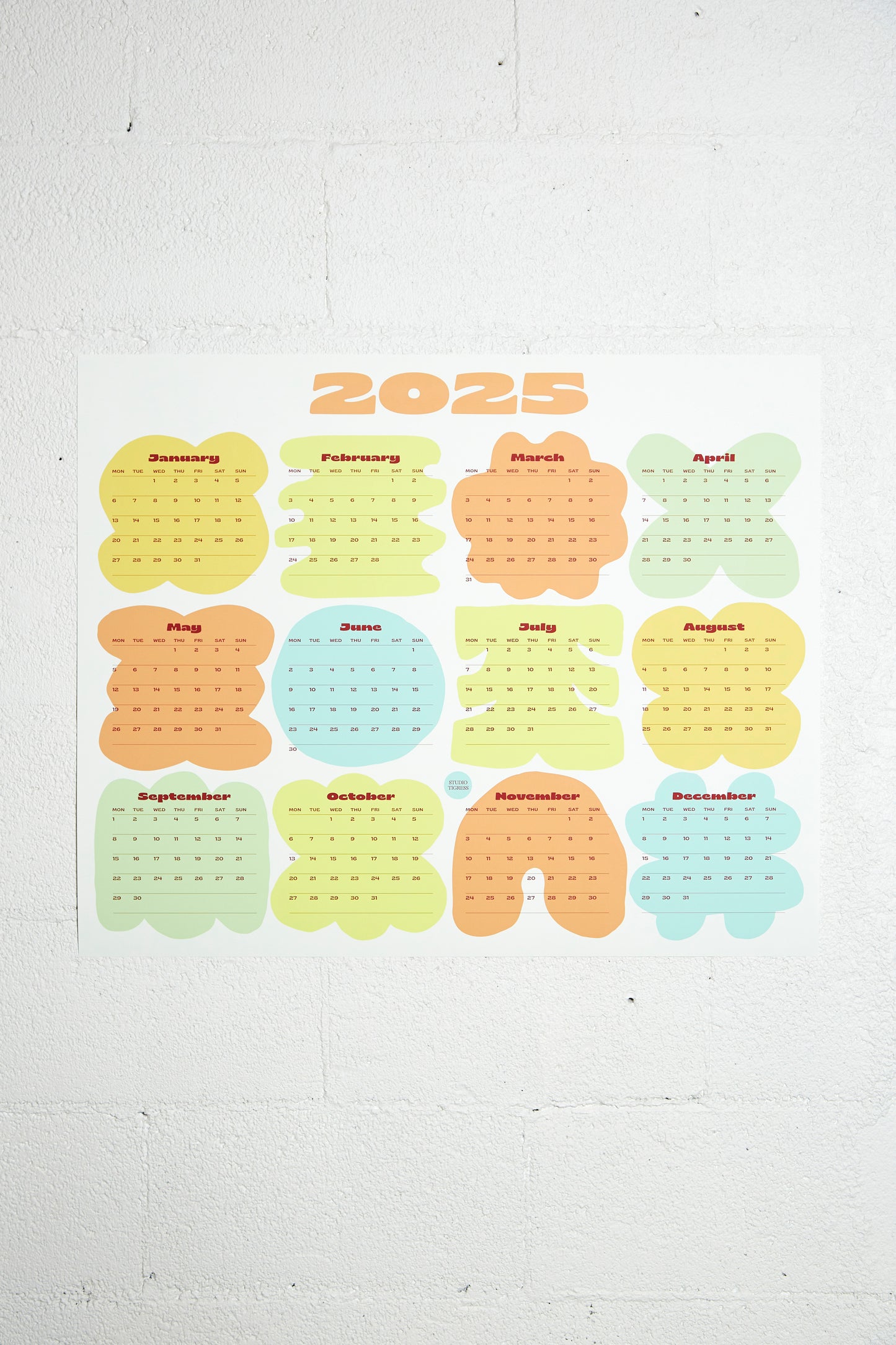 2025 Shapes Calendars