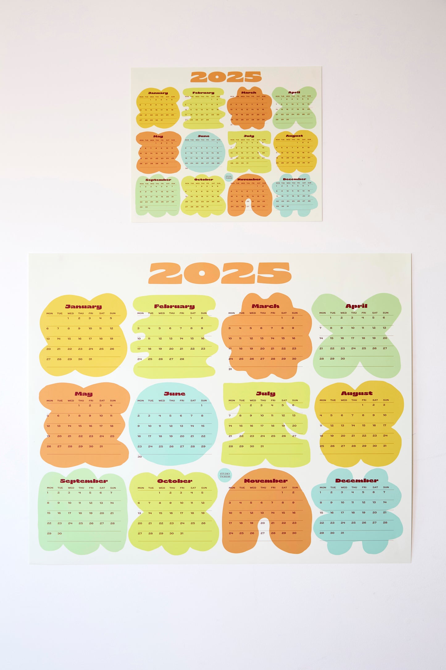2025 Shapes Calendars