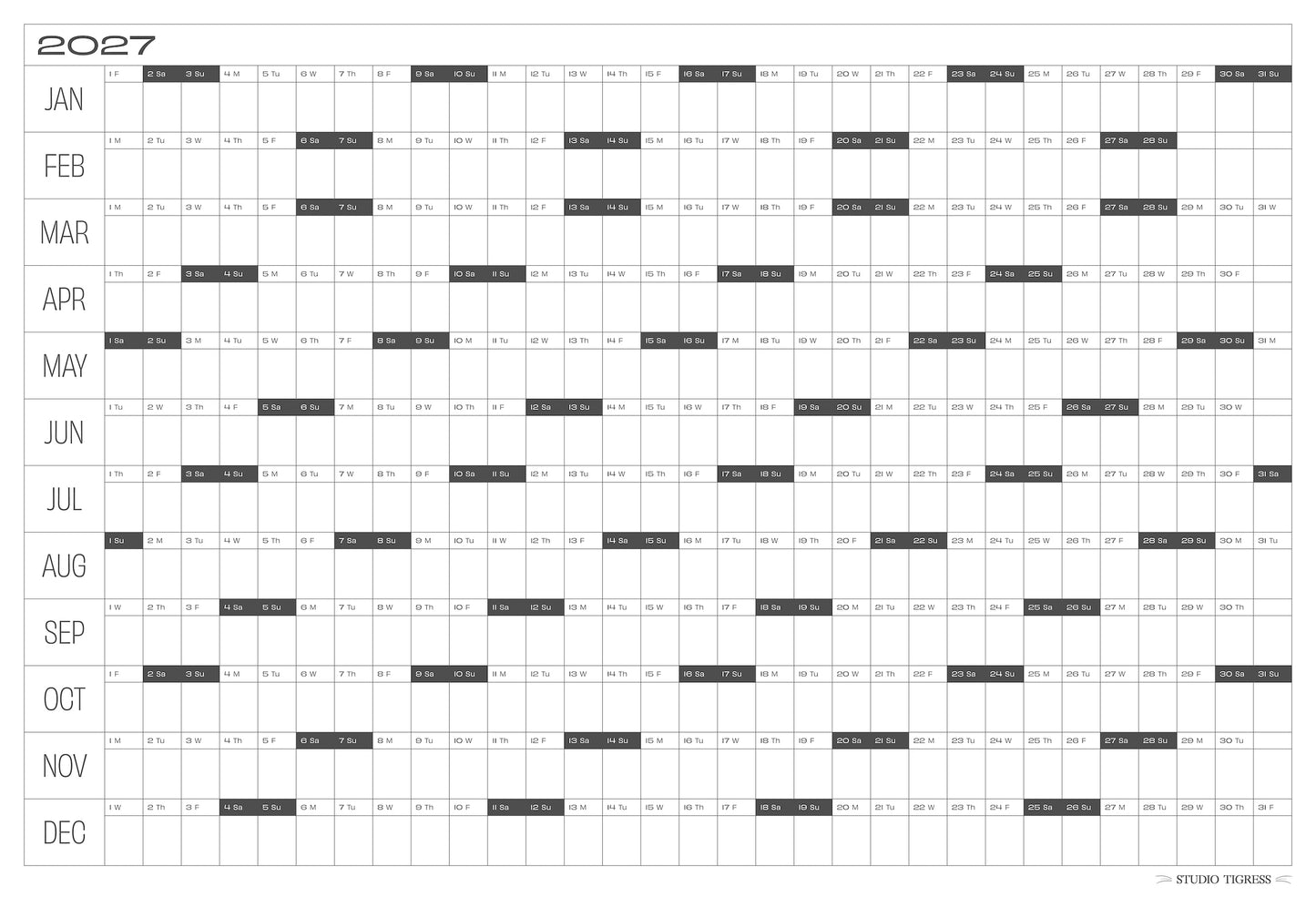 2027 Classic Calendars