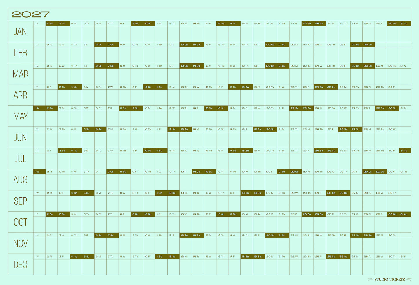 2027 Classic Calendars