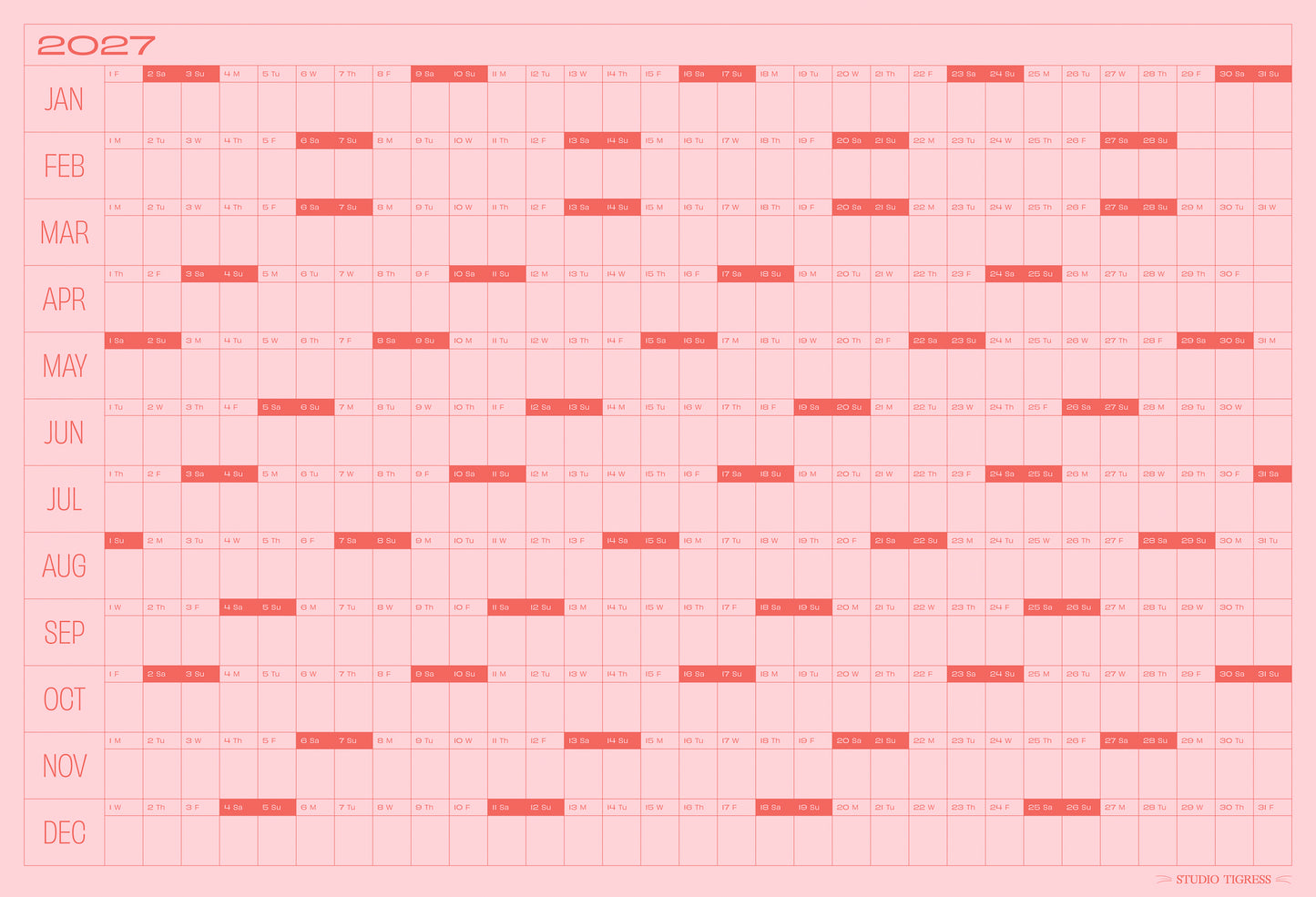 2027 Classic Calendars