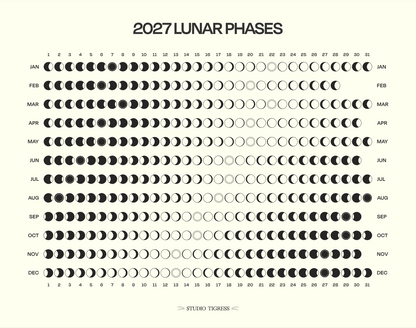 2027 Lunar Phases Calendars