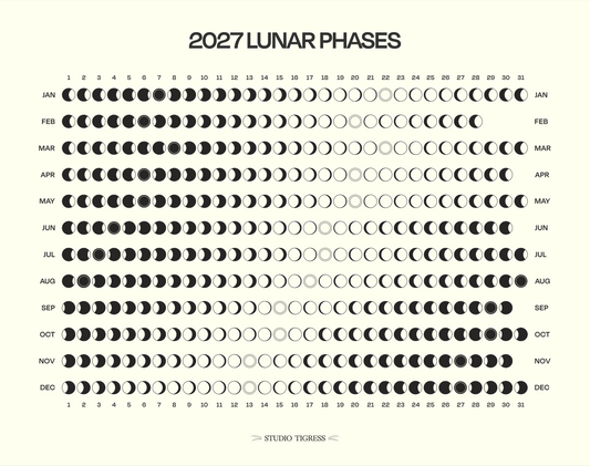 2027 Lunar Phases Calendars